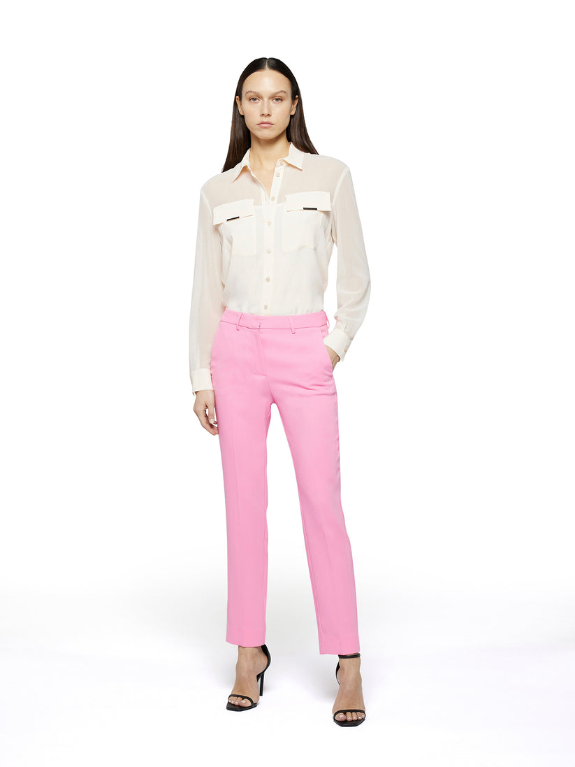 Space Simona Corsellini Camicia see-through in acetato seta e georgette Vendita Economica