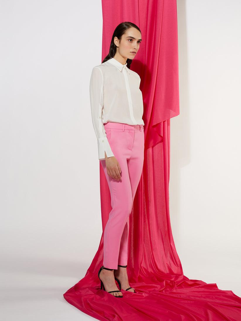 Space Simona Corsellini Pantalone a sigaretta in cady di viscosa Saldi Di Fabbrica
