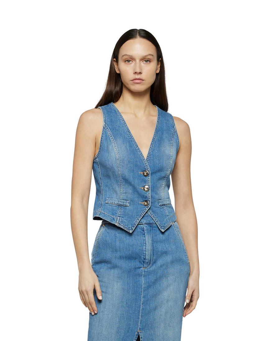 Space Simona Corsellini Gilet ultrafitted in tela comfort meccanico Moda