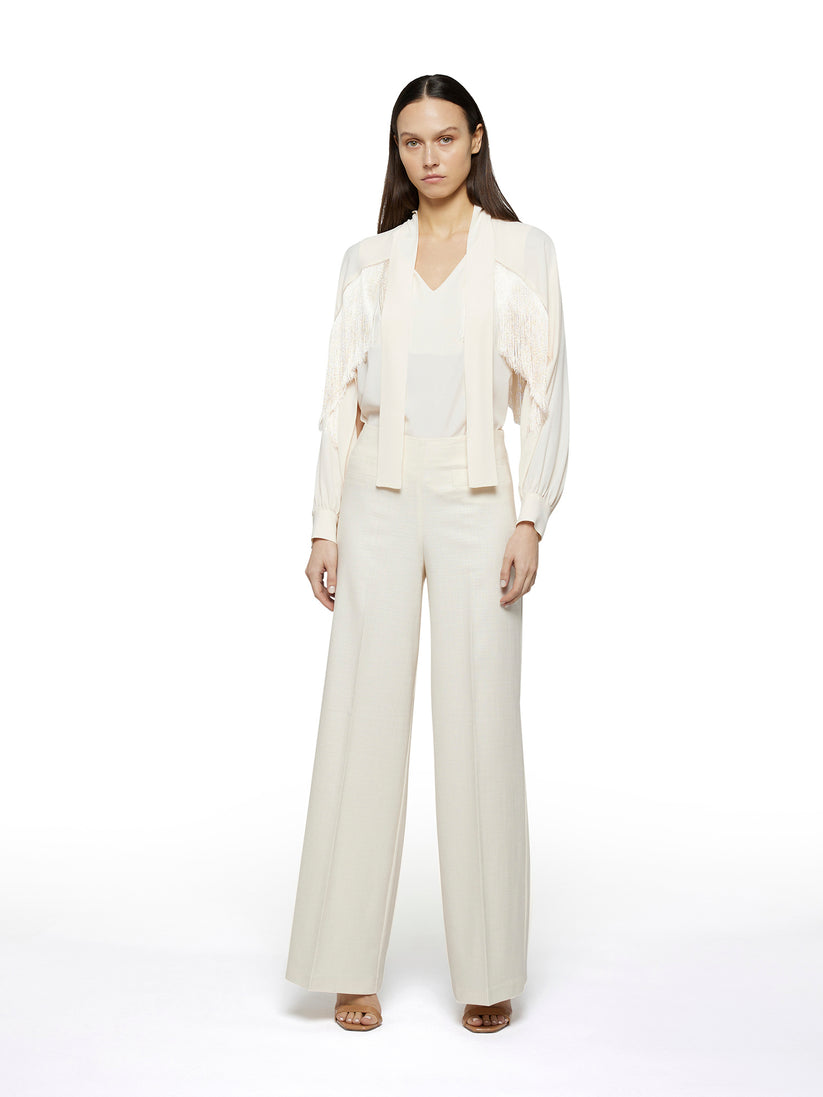 Space Simona Corsellini Blusa in acetato seta con frange Italy