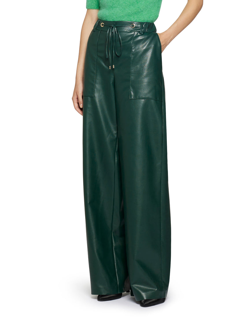 Space Simona Corsellini Pantalone largo in vegan leather Novità