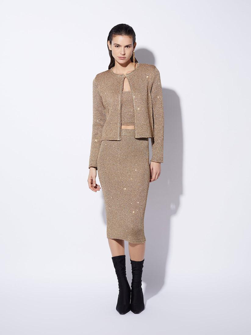 Space Simona Corsellini Giacca in tricot con paillettes Offerta speciale della fabbrica