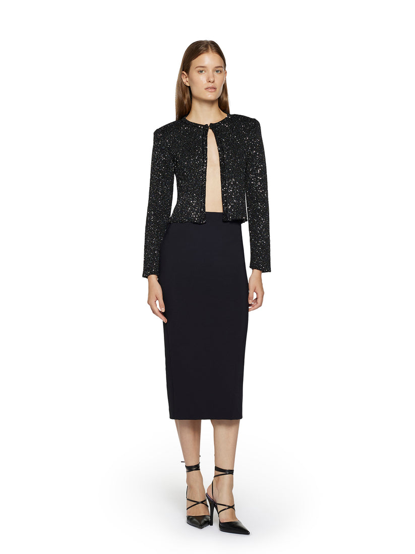 Space Simona Corsellini Giacca in tricot con paillettes Nuova