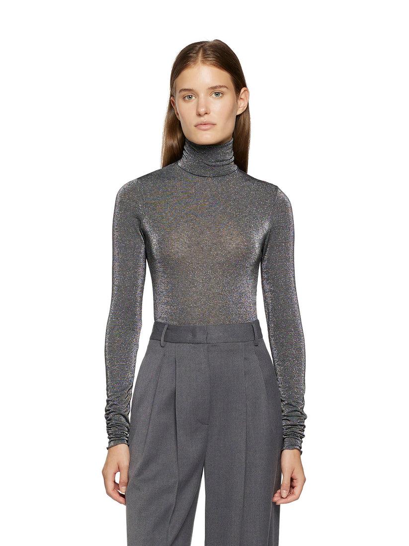 Space Simona Corsellini Dolcevita maniche lunghe in tulle lurex Vendita