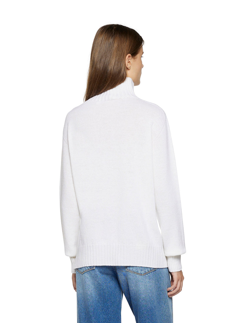 Space Simona Corsellini Maglia con collo alto aperto e spacco obliquo nel davanti 50% di sconto per tempo limitato