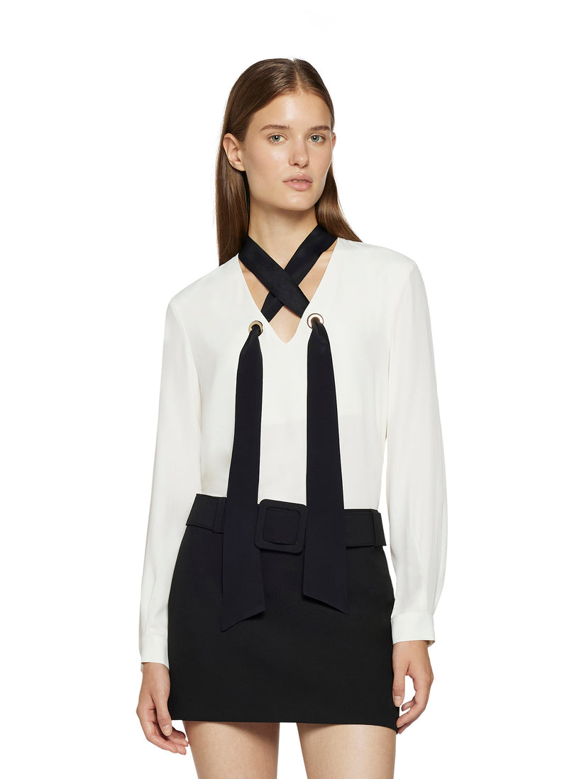 Space Simona Corsellini Camicia con fusciacca e vele in metallo oro Consegna Veloce