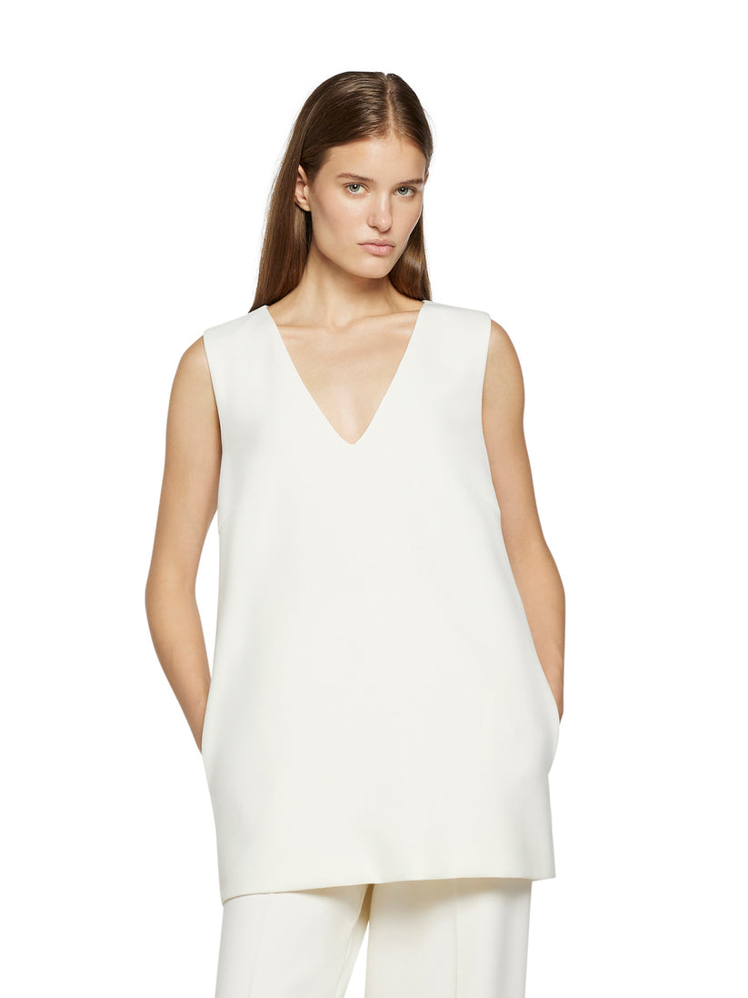 Space Simona Corsellini Tunica in poly cotone viscosa elastan con scollo a V Fino Al -60%