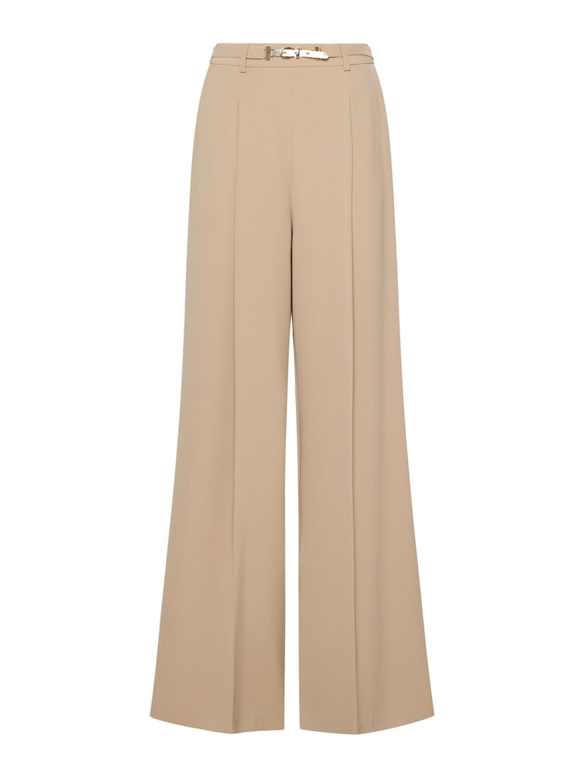 Space Simona Corsellini Pantalone largo con fibbia oro Prezzo Ridotto