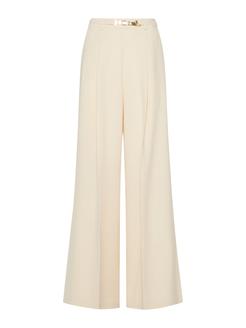 Space Simona Corsellini Pantalone largo con fibbia oro Sottocosto