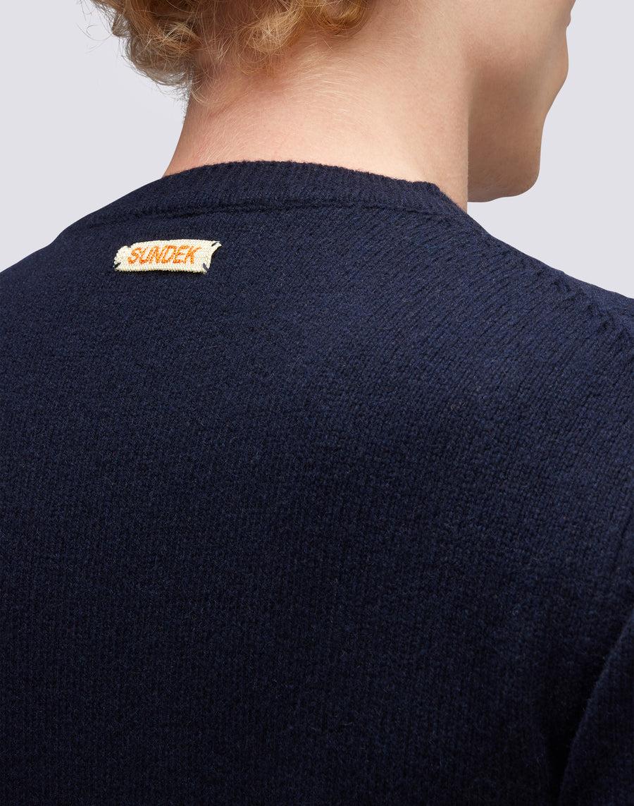 Sundek maglione a girocollo misto cashmere M352KIWS500-00700 Vendite Flash