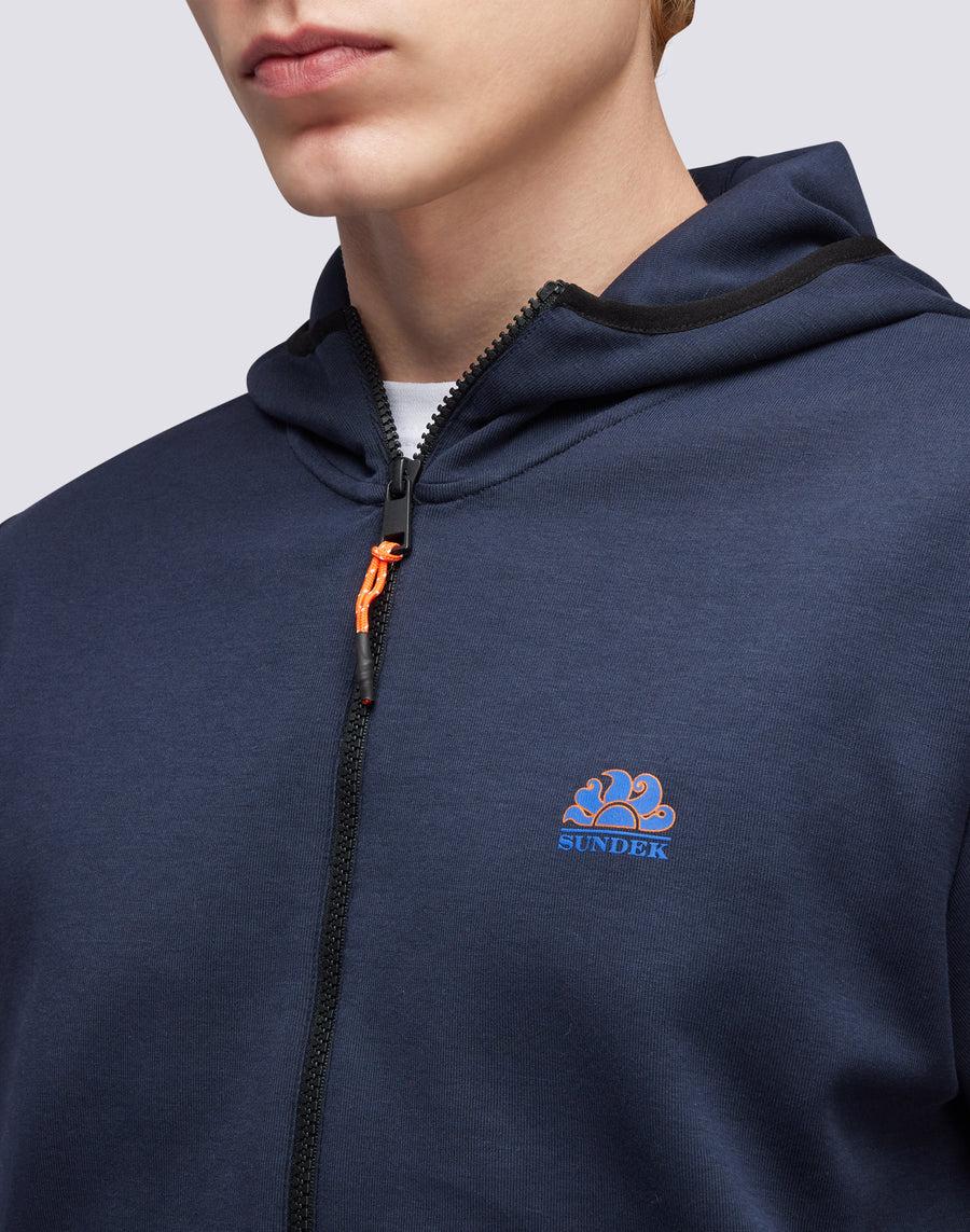 Sundek felpa full zip con cappuccio m411jhil400-00701 Negozio