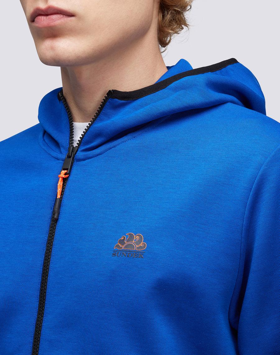 Sundek felpa full zip con cappuccio m411jhil400-00701 In Saldo