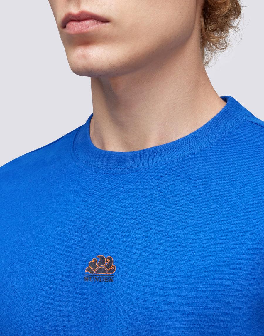Sundek t-shirt girocollo in cotone con logo M667TEJS700-67501 Moda
