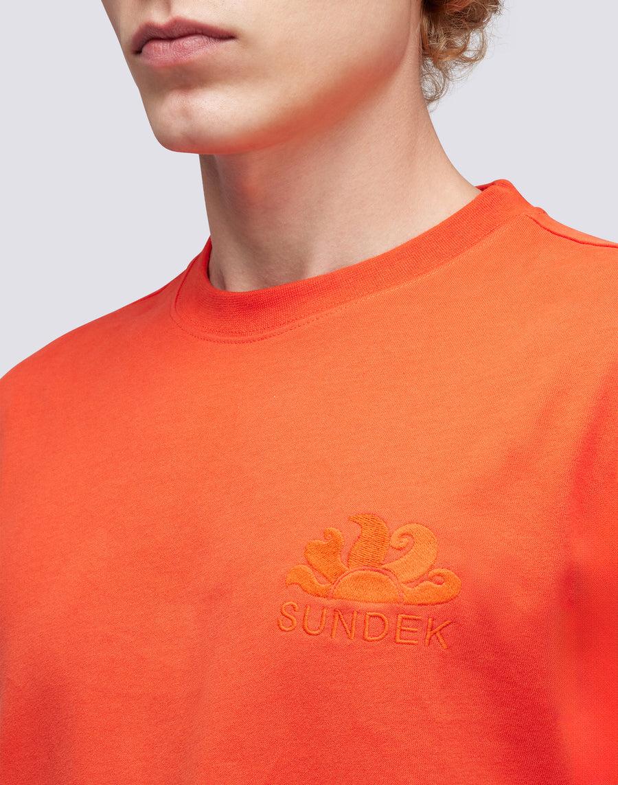 Sundek T-SHIRT GIROCOLLO CON LOGO RICAMATO M170TEJS700-A4200 Italy
