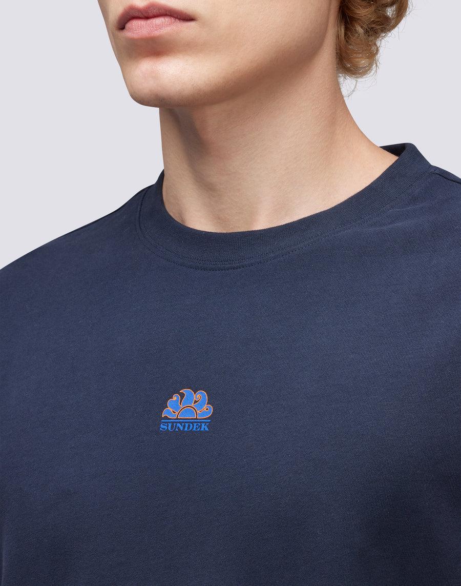 Sundek t-shirt girocollo in cotone con logo M667TEJS700-00701 2025
