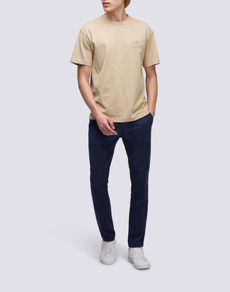 Sundek T-SHIRT GIROCOLLO CON LOGO RICAMATO M170TEJS700-65200 In Linea