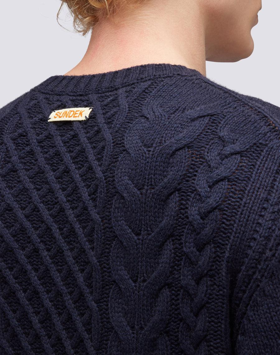 Sundek maglione a girocollo misto cashmere M354KIWS100-00700 Acquista Ora