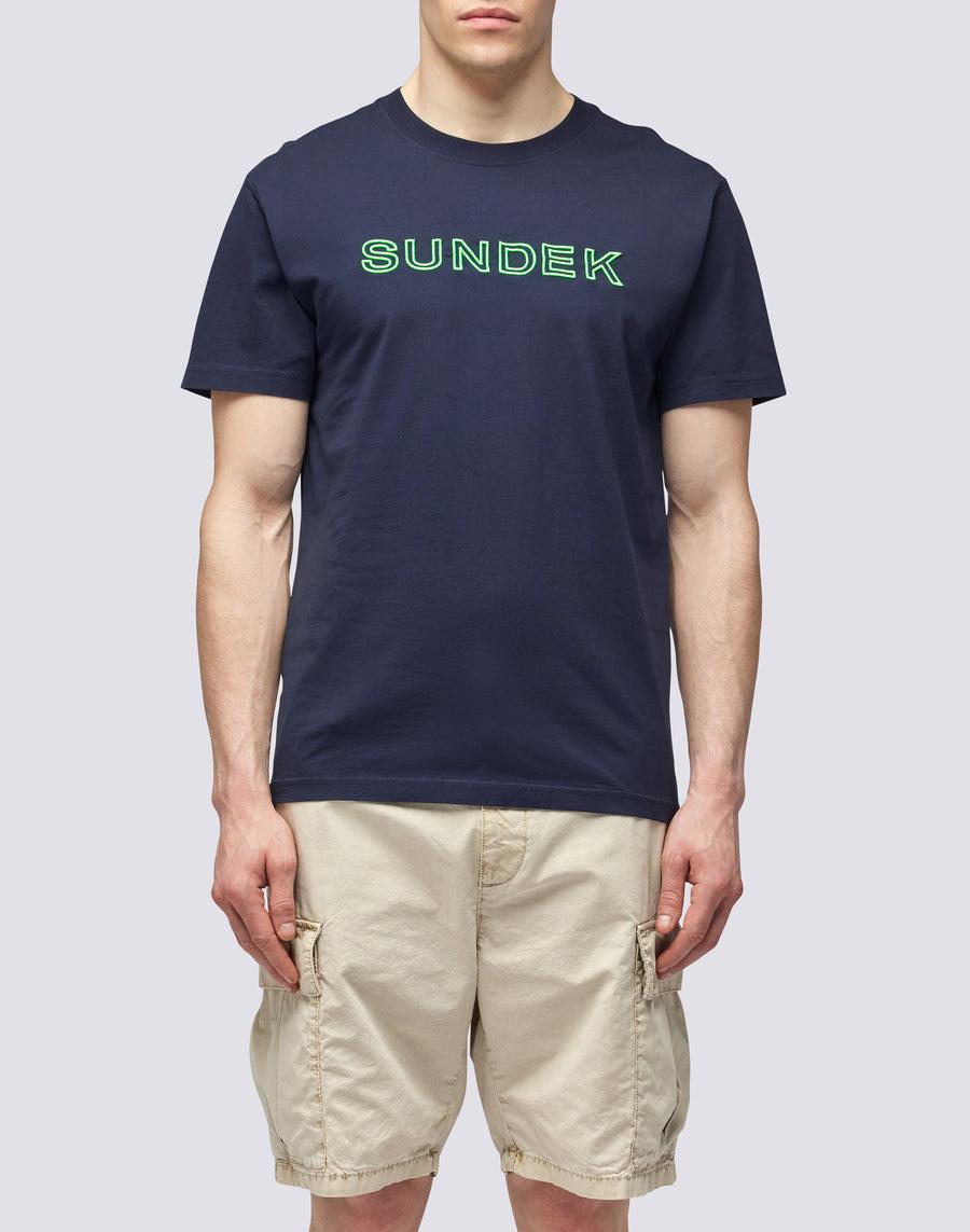 Sundek T-SHIRT LOGO RICAMO m610tej7800-00701 Shopping Online