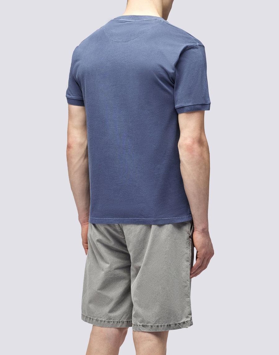 Sundek T-SHIRT NEW DEY GIROCOLLO TINTO CAPO CON LOGO m108tej78tc-00701 In Vendita