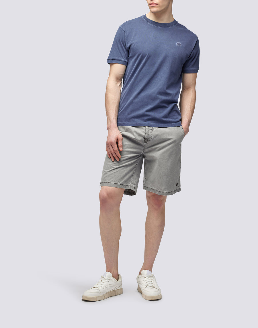 Sundek T-SHIRT NEW DEY GIROCOLLO TINTO CAPO CON LOGO m108tej78tc-00701 In Vendita