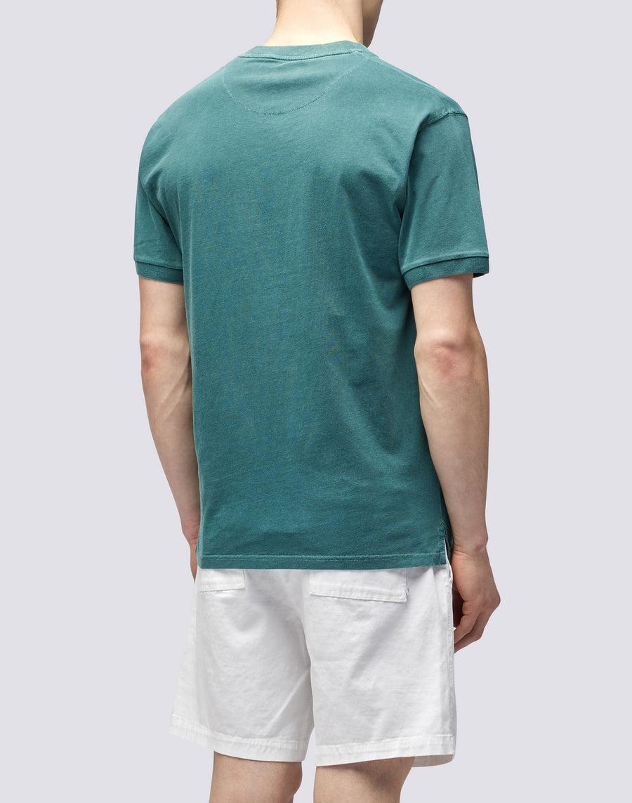 Sundek T-SHIRT NEW DEY GIROCOLLO TINTO CAPO CON LOGO m108tej78tc-86301 Saldi