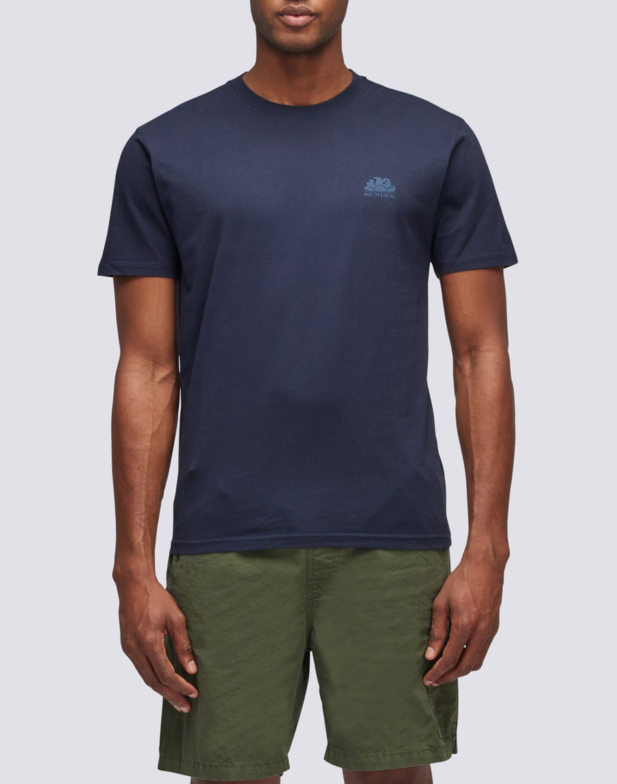 Sundek T-SHIRT GIROCOLLO CON LOGO m129tej78ot-00700 Vendita