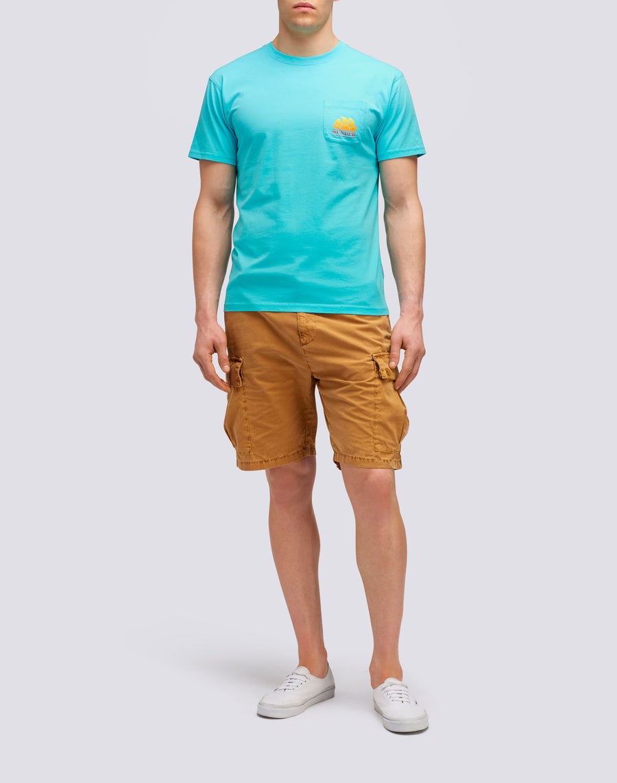 Sundek T-SHIRT NEW HERBERT GIROCOLLO CON MAXI-LOGO m028tej7800-05200 Promozione
