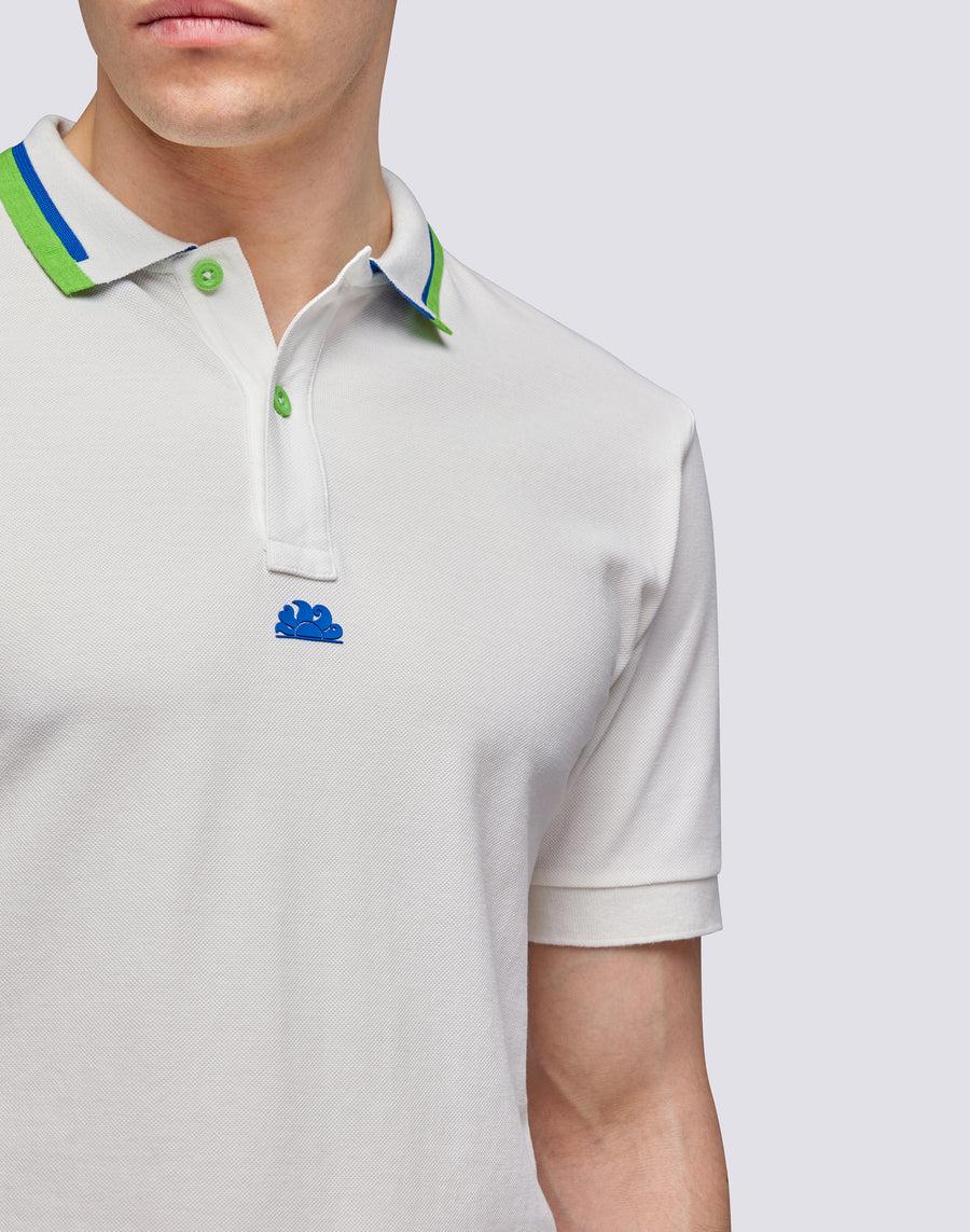 Sundek POLO IN COTONE PIQUET COMBINATO m997plpq500-03901 Promozione Limitata
