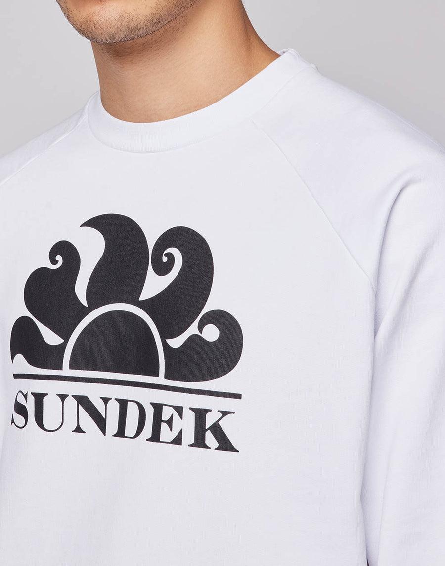 Sundek felpa a girocollo con logo M138JHF7700-00604 Vendita Calda