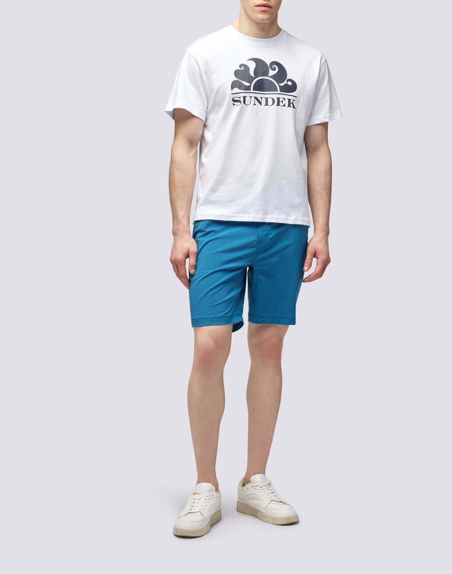 Sundek T-SHIRT GIROCOLLO CON STAMPA LOGO m021tej7800-00607 Moda
