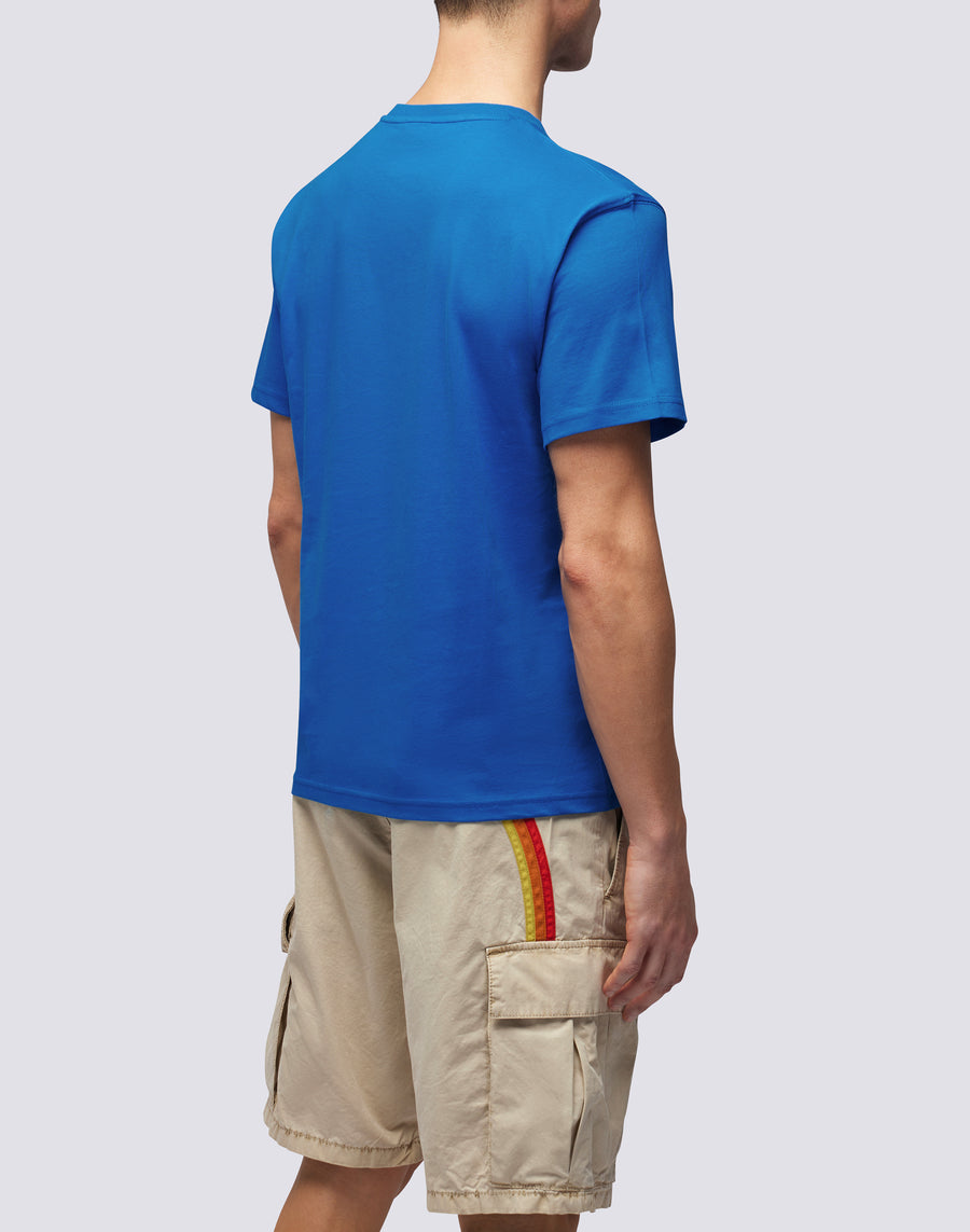 Sundek T-SHIRT GIROCOLLO CON STAMPA LOGO m021tej7800-a2201 Nuovo