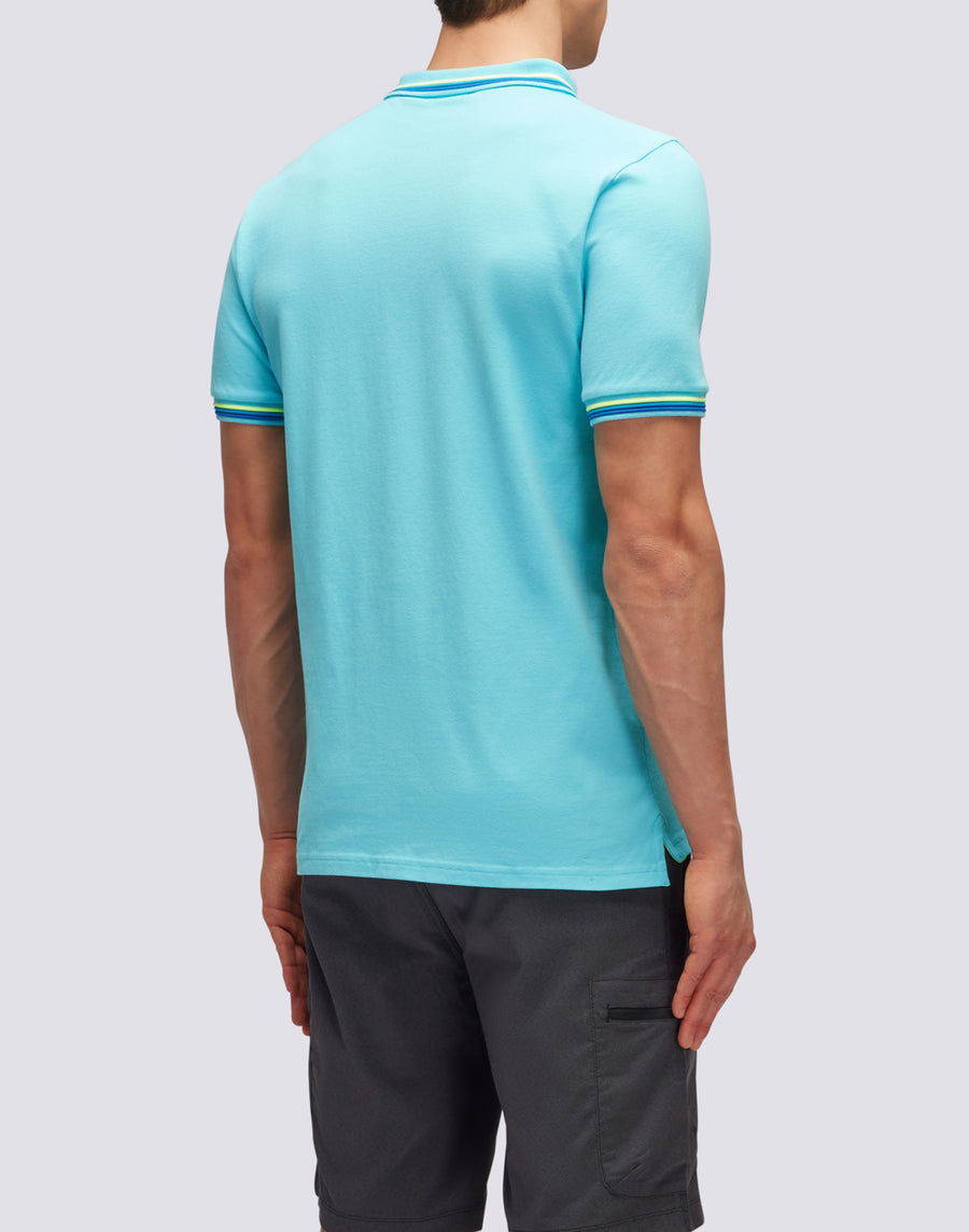 Sundek POLO BRICE IN COTONE PIQUET CON DETTAGLI TRICOLOR m779plj6500-05202 Vendita