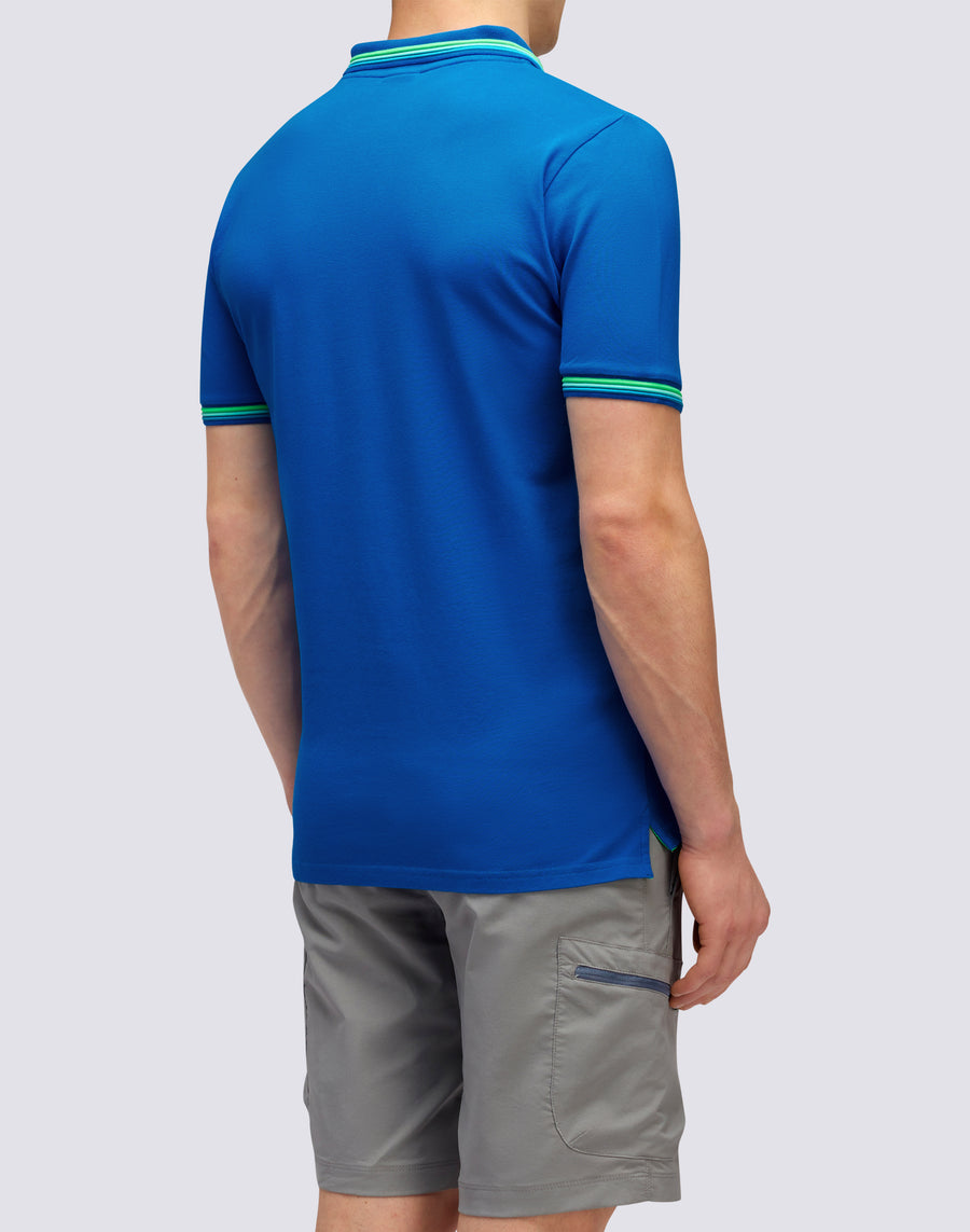 Sundek POLO BRICE IN COTONE PIQUET CON DETTAGLI TRICOLOR m779plj6500-a2201 Spedizione Gratuita