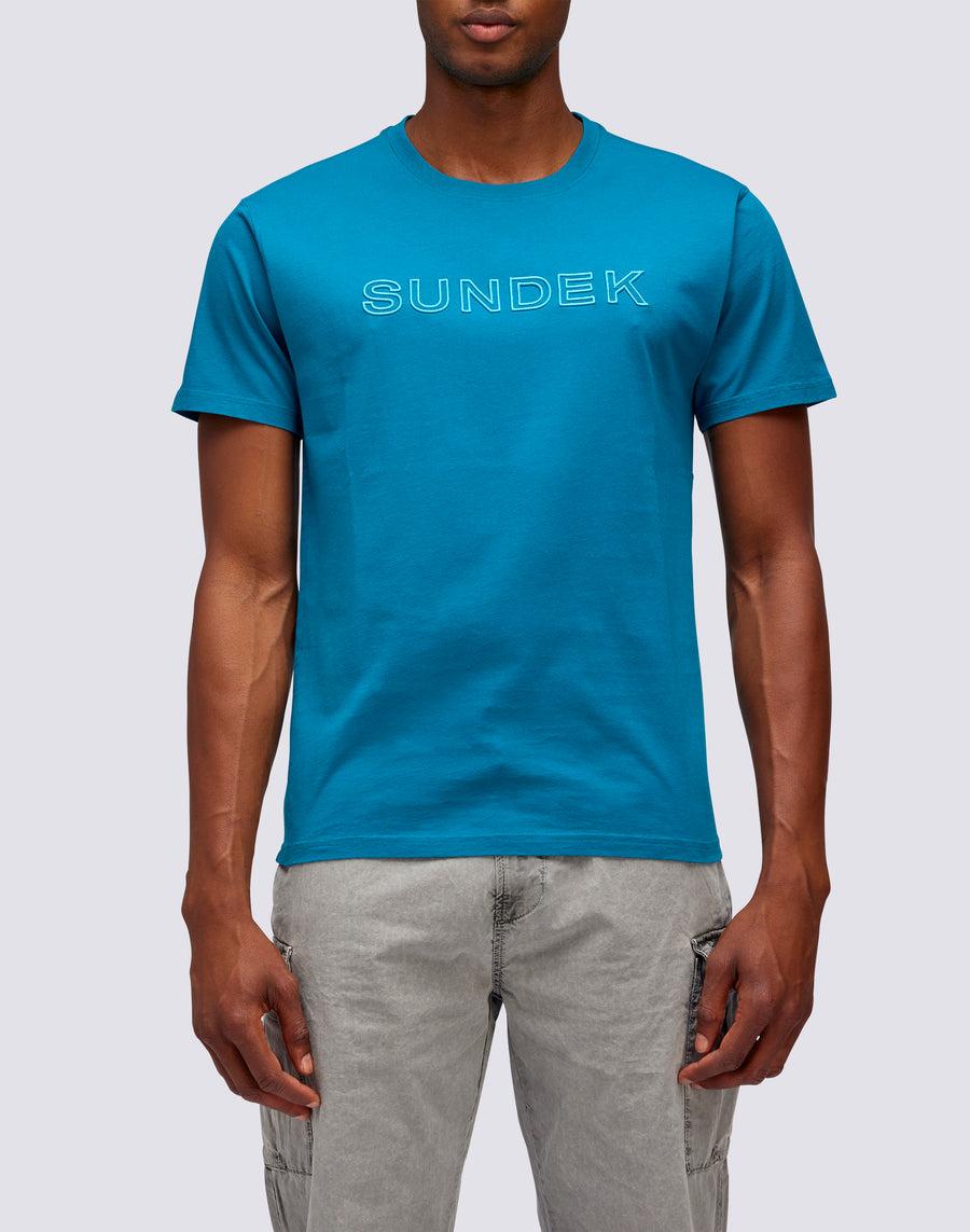 Sundek T-SHIRT LOGO RICAMO m610tej7800-01201 Soddisfazione Garantita