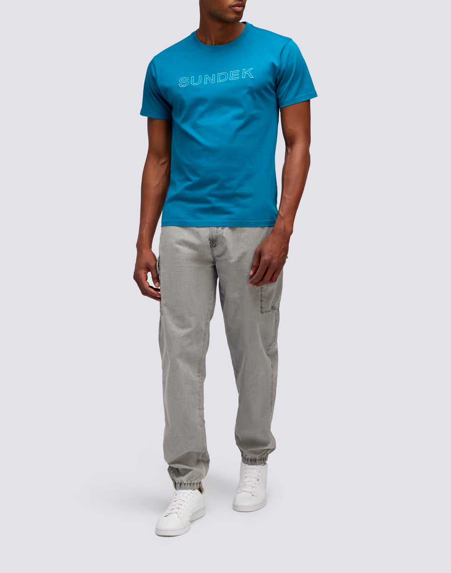 Sundek T-SHIRT LOGO RICAMO m610tej7800-01201 Soddisfazione Garantita