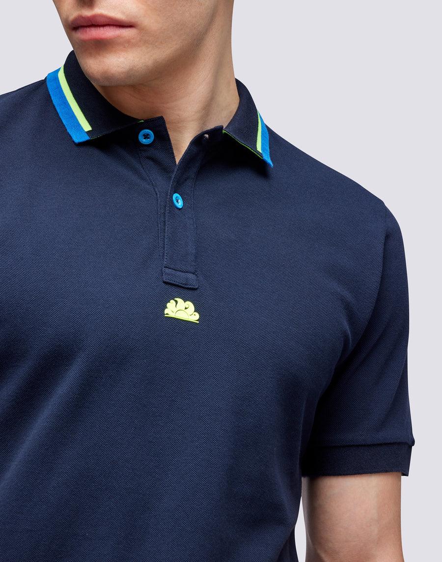 Sundek POLO IN COTONE PIQUET COMBINATO m997plpq500-32202 Shopping Online
