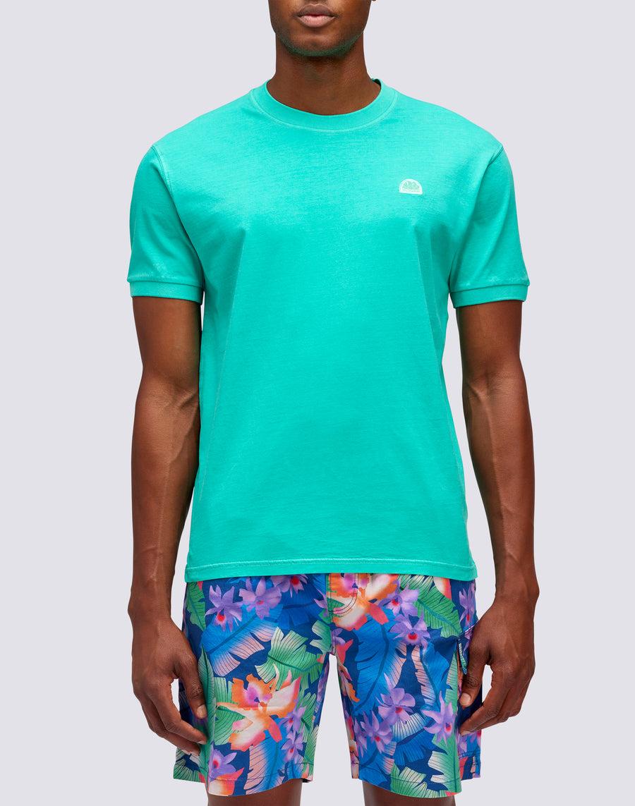 Sundek T-SHIRT NEW DEY GIROCOLLO TINTO CAPO CON LOGO m108tej78tc-a3201 Online