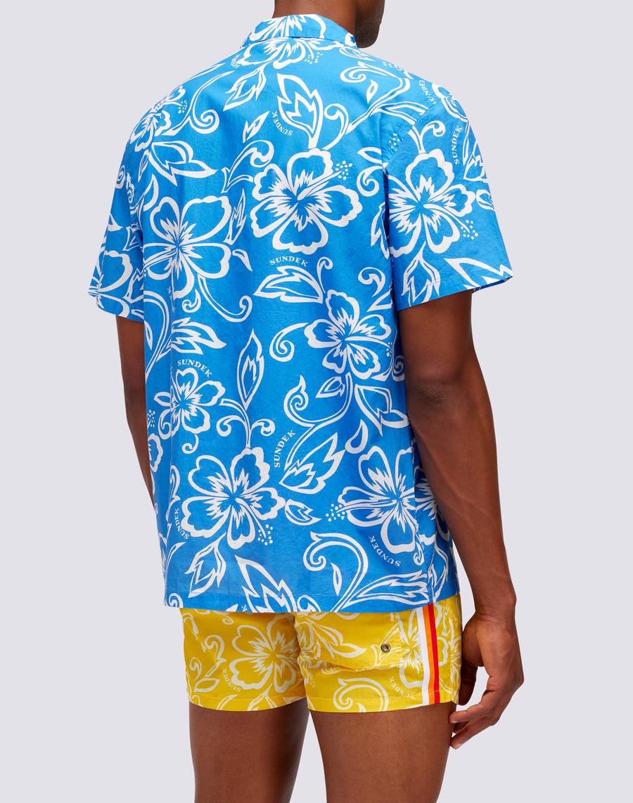 Sundek CAMICIA CON STAMPA HIBISCUS VINTAGE m817shmu1ia-616ia Qualità