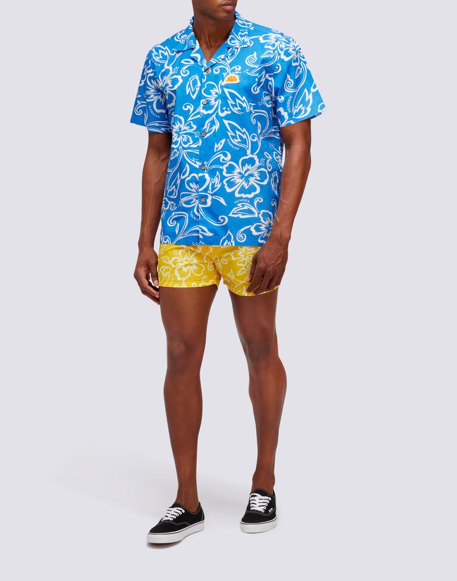 Sundek CAMICIA CON STAMPA HIBISCUS VINTAGE m817shmu1ia-616ia Qualità