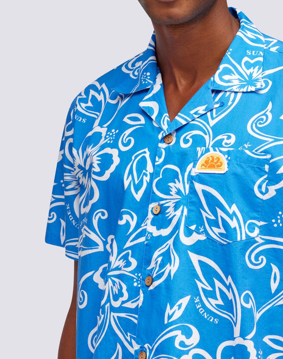 Sundek CAMICIA CON STAMPA HIBISCUS VINTAGE m817shmu1ia-616ia Qualità