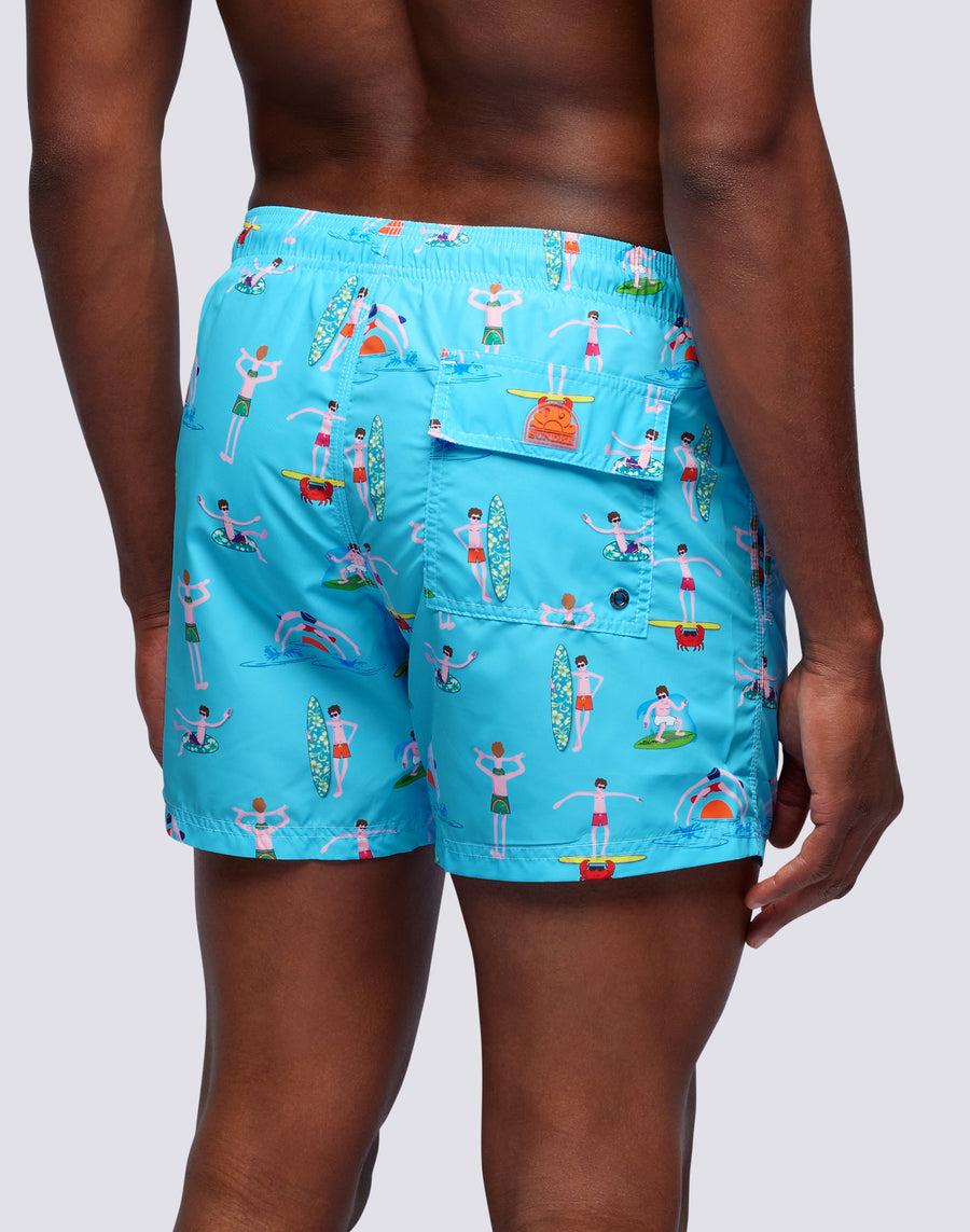Sundek costume da bagno corto a vita elasticata microstampa beach boy m633bdrt4bg-006bg Prezzo Ridotto