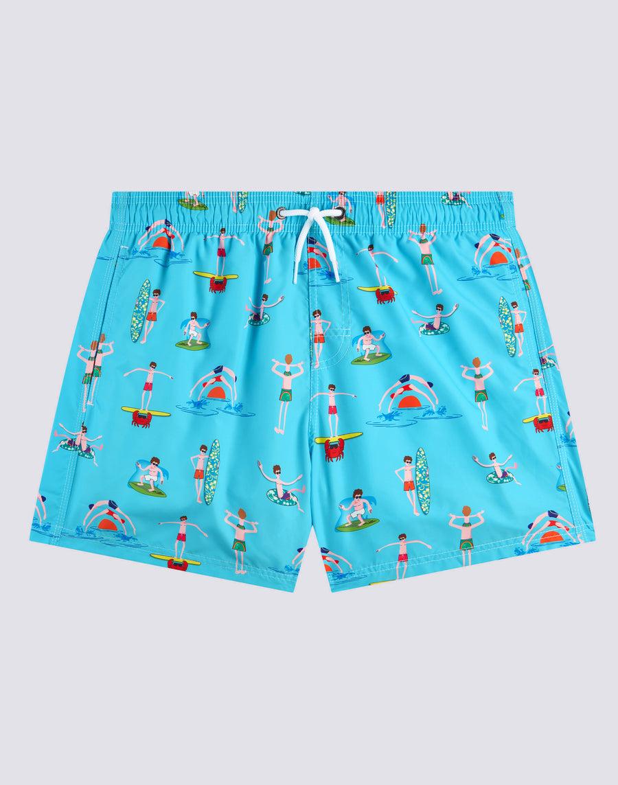 Sundek costume da bagno corto a vita elasticata microstampa beach boy m633bdrt4bg-006bg Prezzo Ridotto