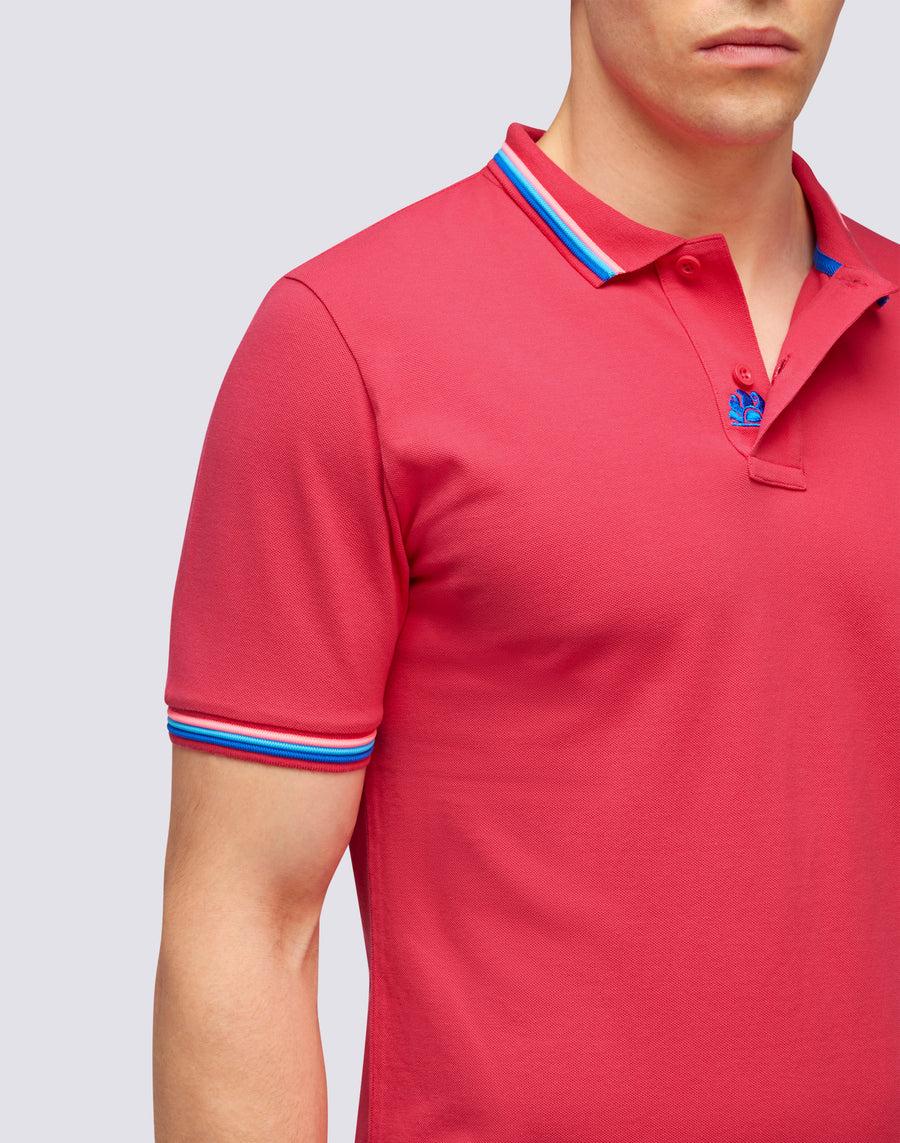 Sundek POLO BRICE IN COTONE PIQUET CON DETTAGLI TRICOLOR m779plj6500-69203 Vendita Economica