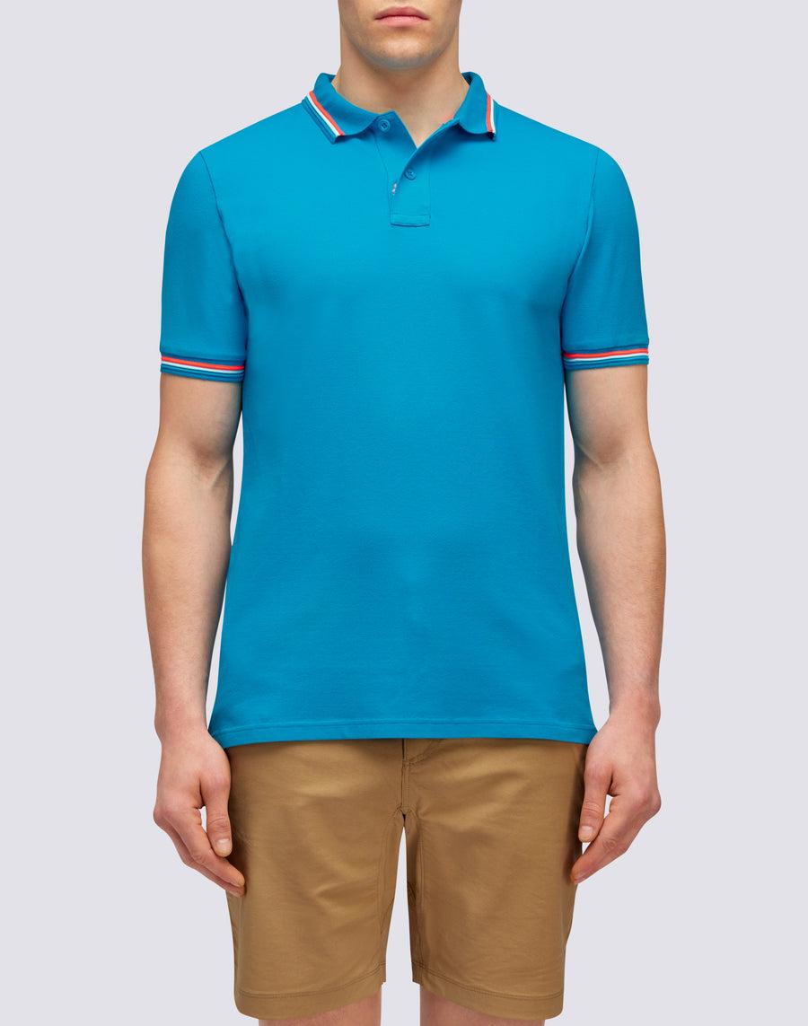 Sundek POLO BRICE IN COTONE PIQUET CON DETTAGLI TRICOLOR m779plj6500-67403 Italia