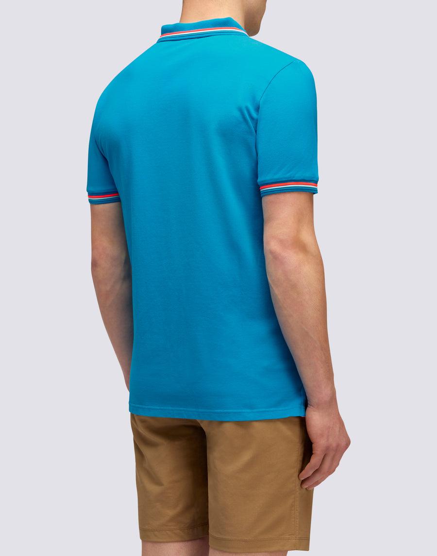 Sundek POLO BRICE IN COTONE PIQUET CON DETTAGLI TRICOLOR m779plj6500-67403 Italia