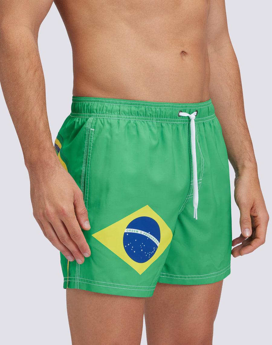 Sundek COSTUME DA BAGNO CORTO VITA ELASTICATAPOLIESTERE RICICLATO REPREVE® BANDIERA BRASILE M504BDRT3FG280FG Prezzo Ridotto