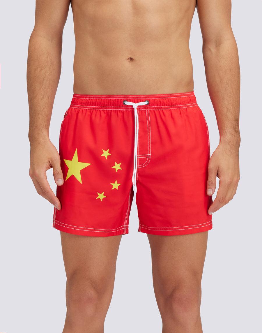 Sundek COSTUME DA BAGNO CORTO VITA ELASTICATA POLIESTERE RICICLATO REPREVE® BANDIERA CINA M504BDRT3FG425FG Sottocosto