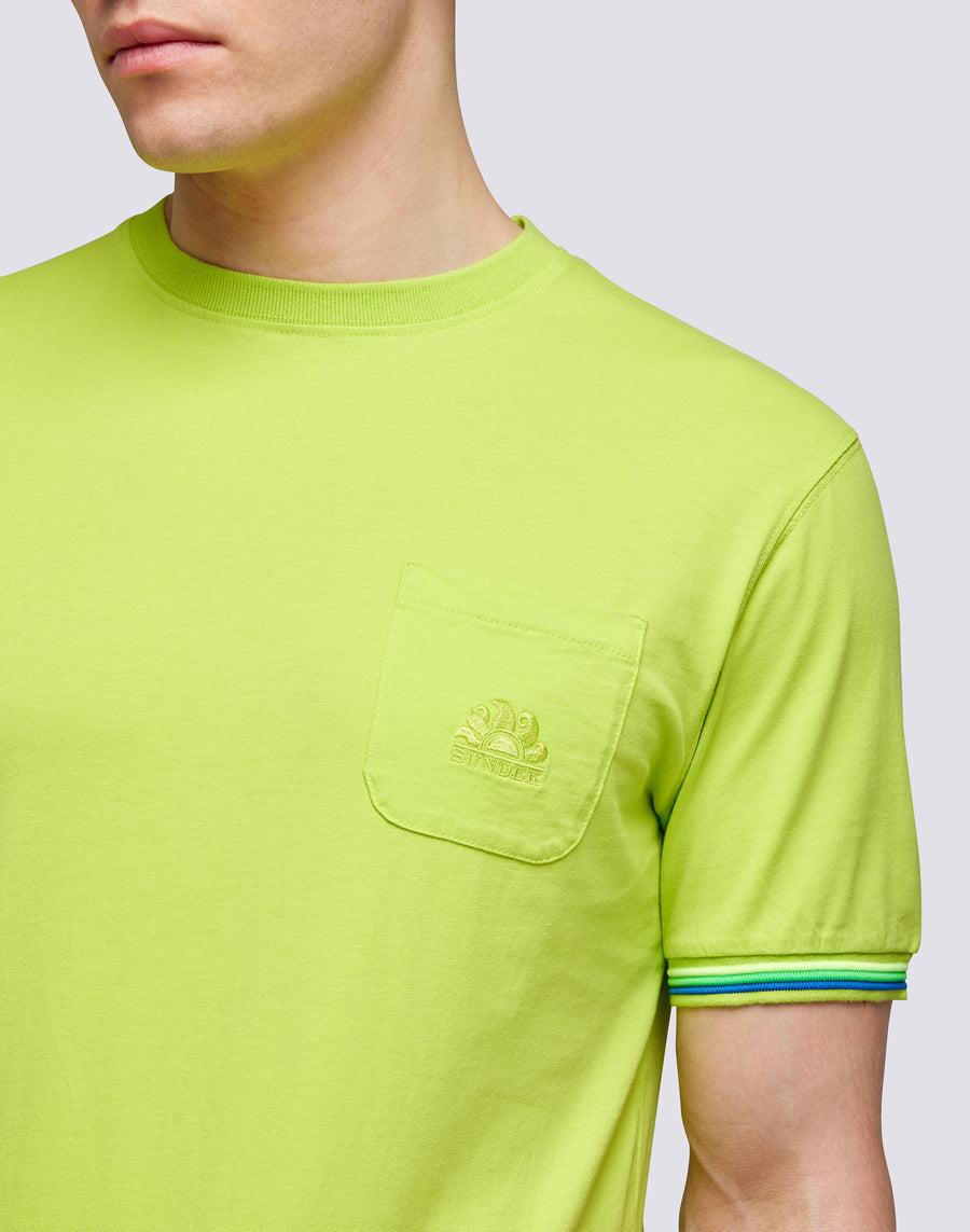 Sundek T-SHIRT FINN GIROCOLLO CON TASCHINO m775tej7800-69101 Novità