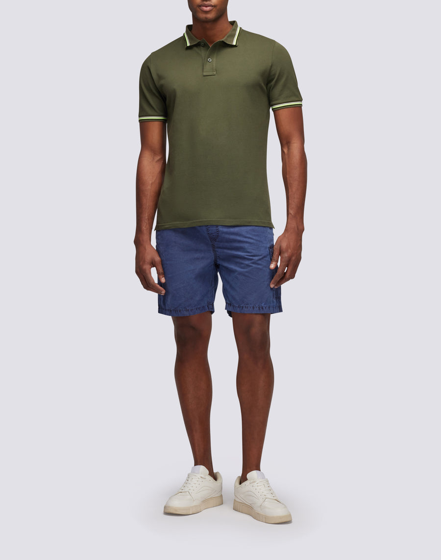 Sundek polo brice in cotone piquet con dettagli tricolor M779PLJ6500-30208 Fino Al -60%