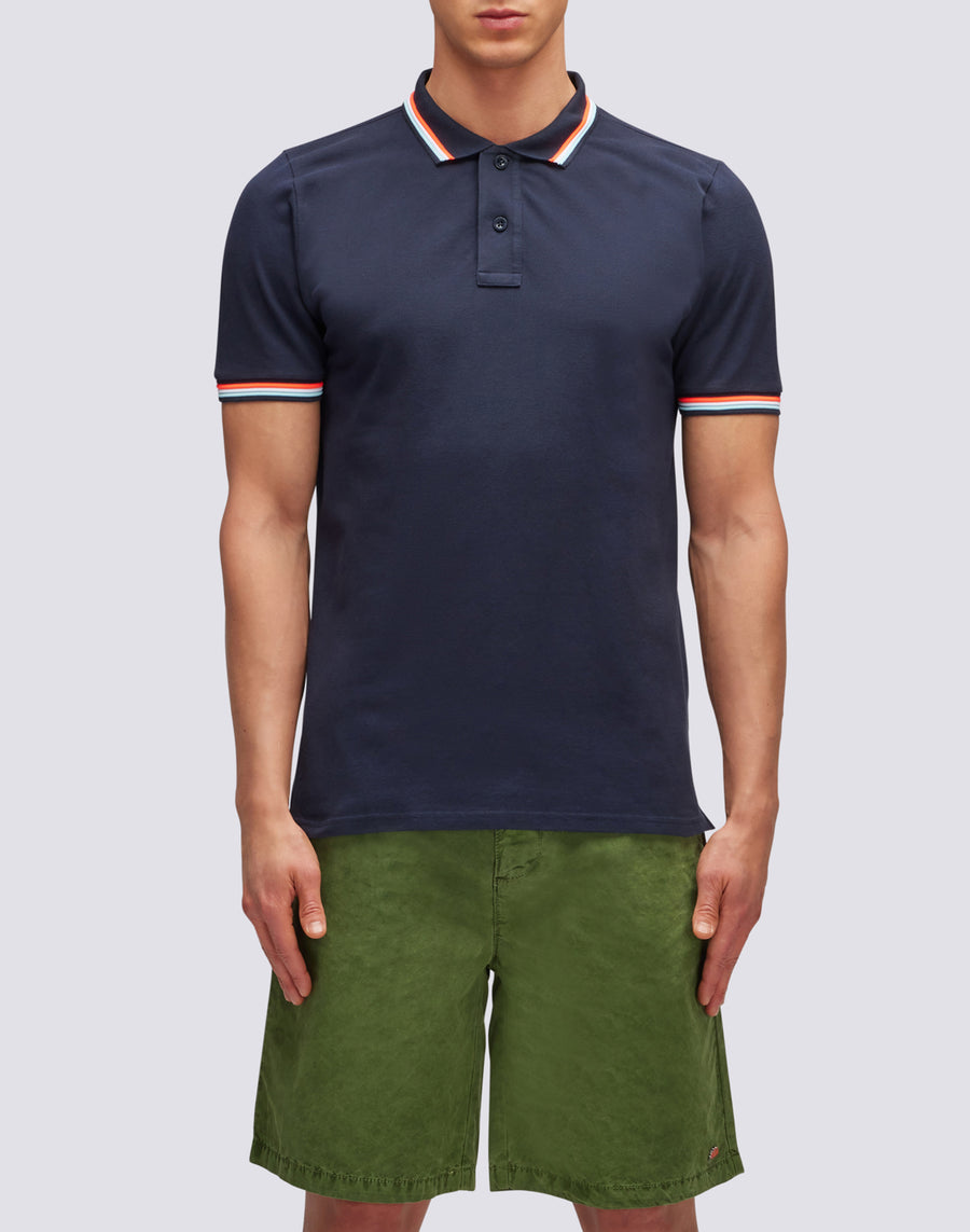 Sundek polo brice in cotone piquet con dettagli tricolor M779PLJ6500-00724 Presa